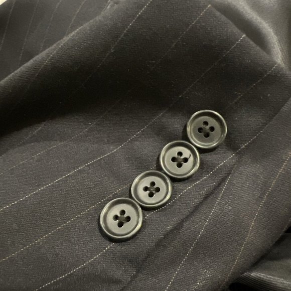 Ralph Lauren Dillards Blue Pinstriped Suit Jacket Mens 41R Sport Coat Blazer - Picture 13 of 16